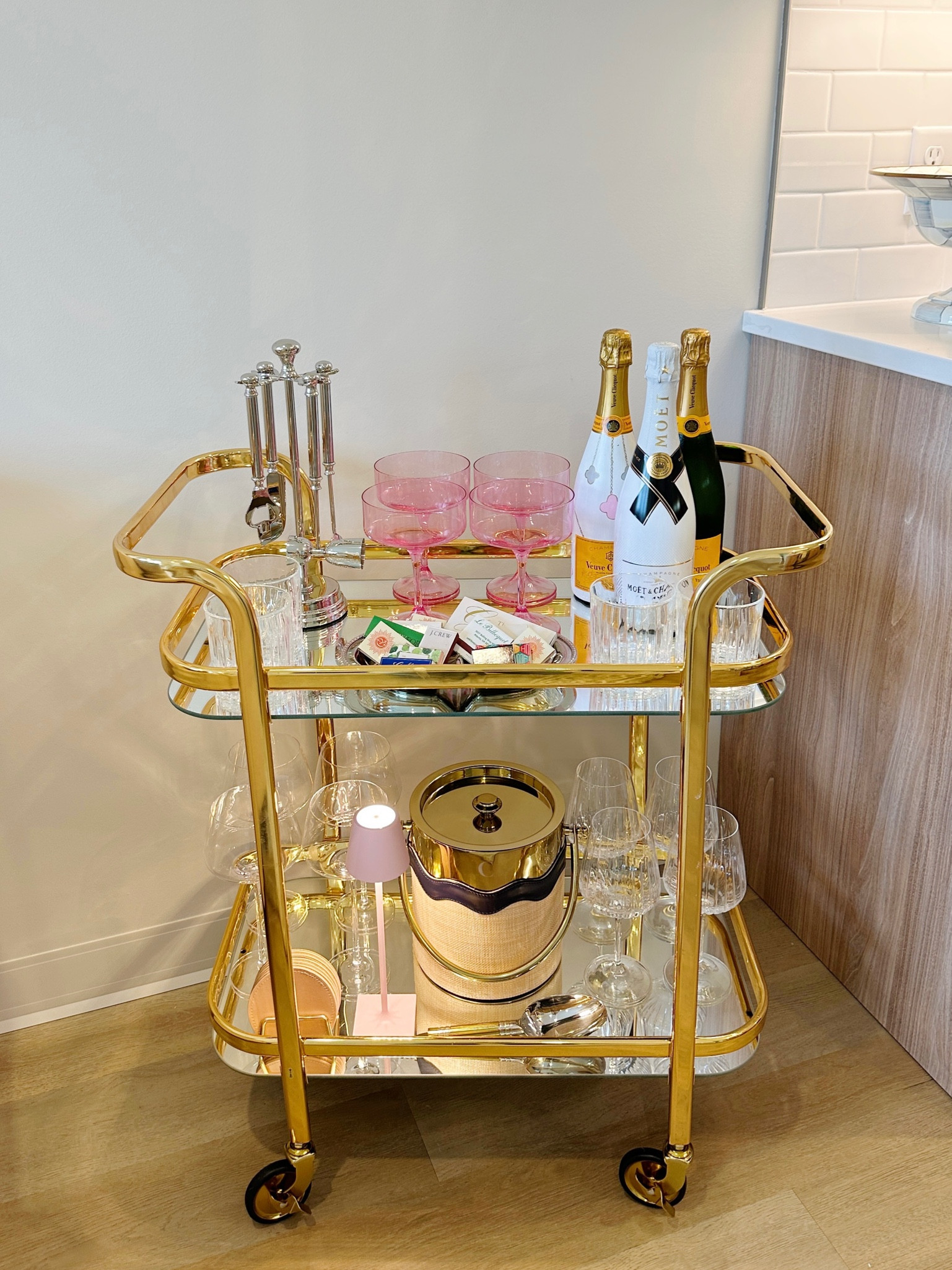 My bar cart in my new apartment!🥂🎀🍸

#LTKStyleTip #LTKHome #LTKSeasonal