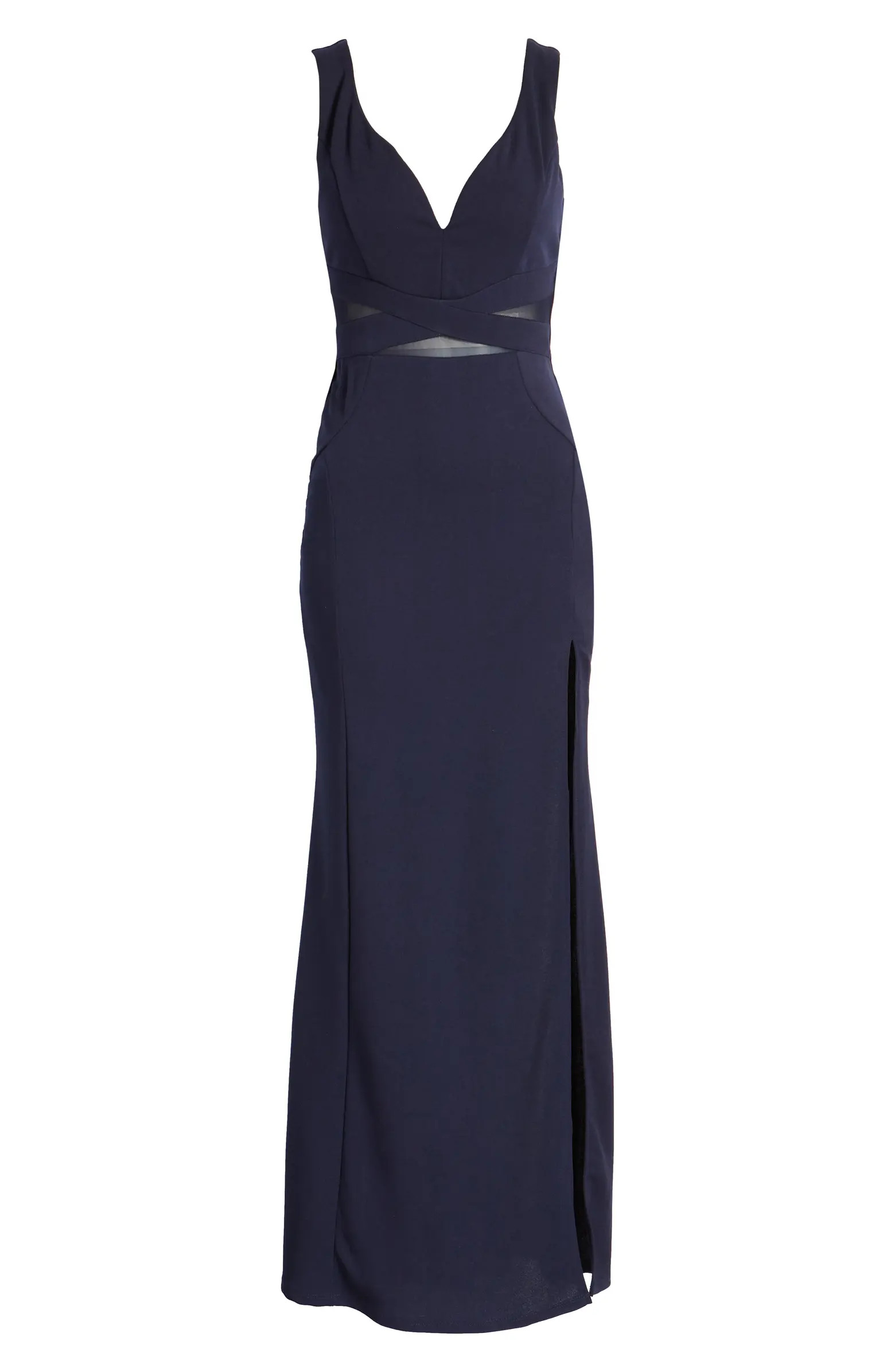 LNL Love, Nickie Lew Illusion Inset Crepe Gown | Nordstrom | Nordstrom