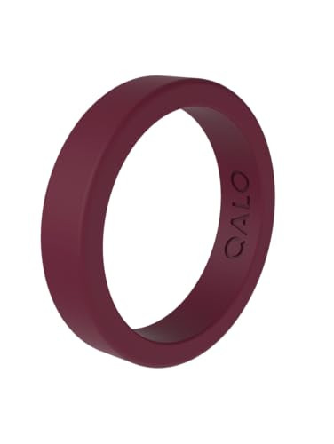 QALO Stackable Rubber Engagement Rings for Women, Dark Orchid, Size 5 | Amazon (US)
