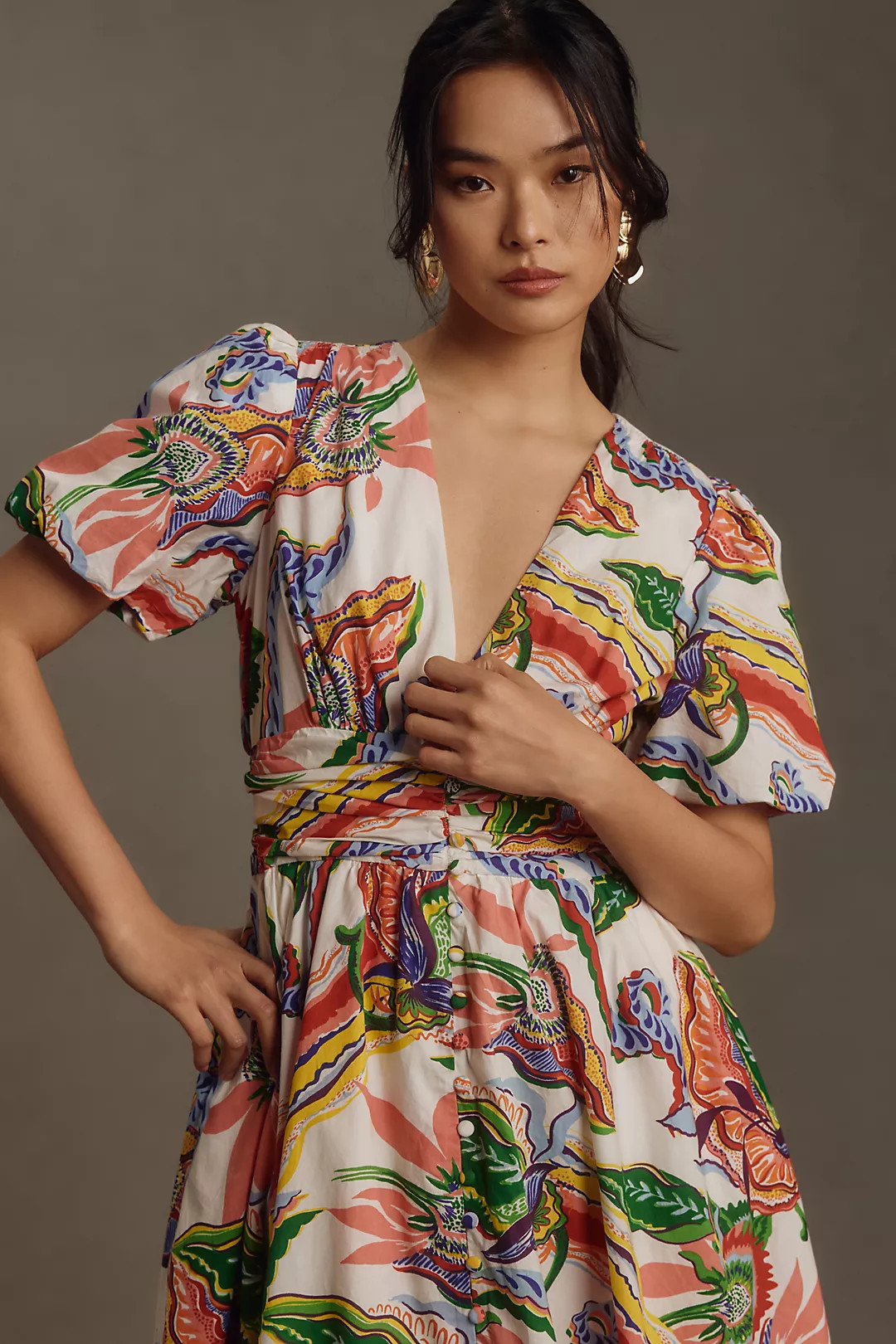 The Katerina Button-Front Dress | Anthropologie (US)