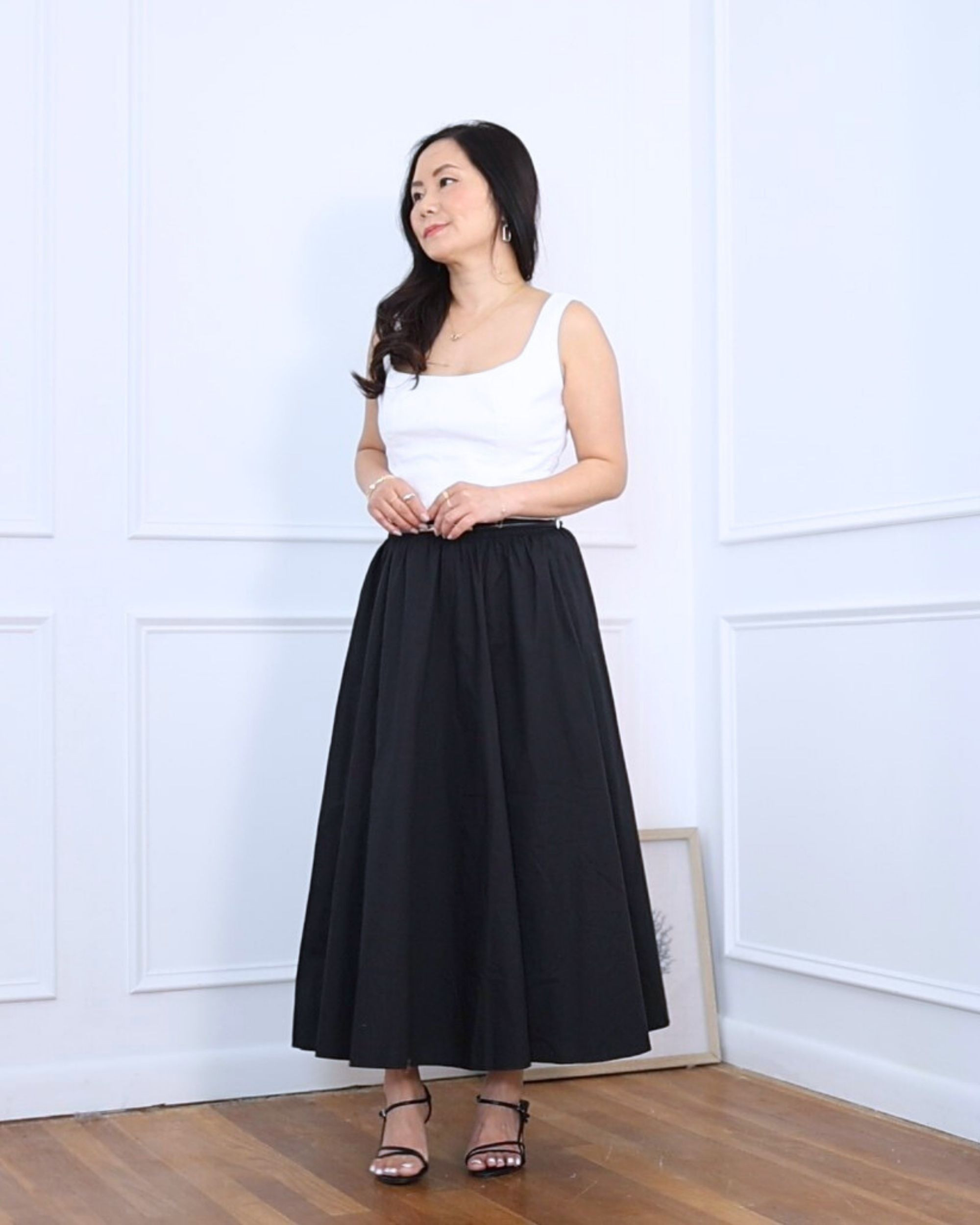 Wearing this linen square neck tank top with a black full skirt — easy, breezy, and just right for warm days. Perfect length for petites like me! I’m 5’2, wearing size S.

#LTKPetite #LTKStyleTip #LTKOver40