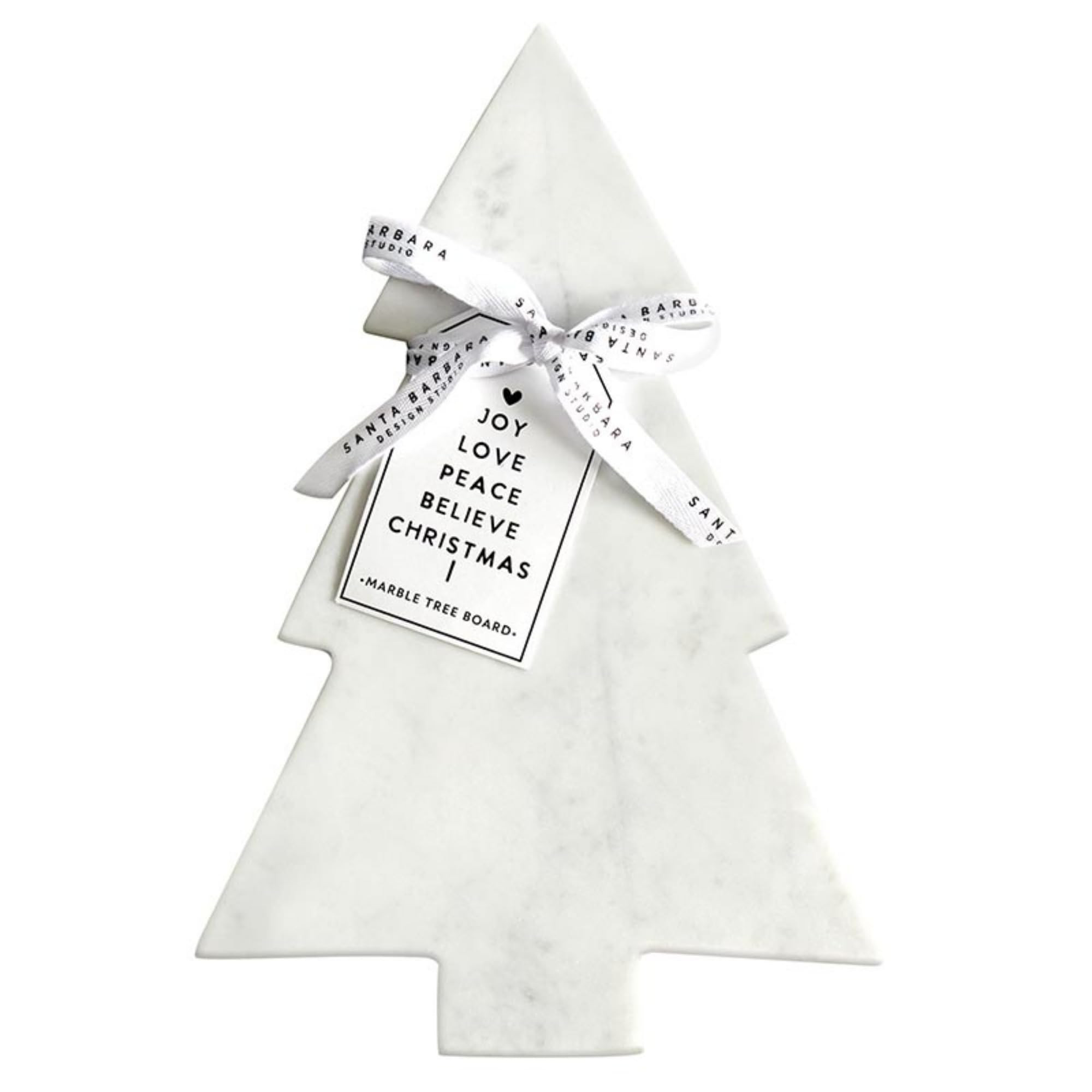Santa Barbara Design Studio Joy to The World White Marble Christmas Tree Shaped Charcuterie Chees... | Amazon (US)