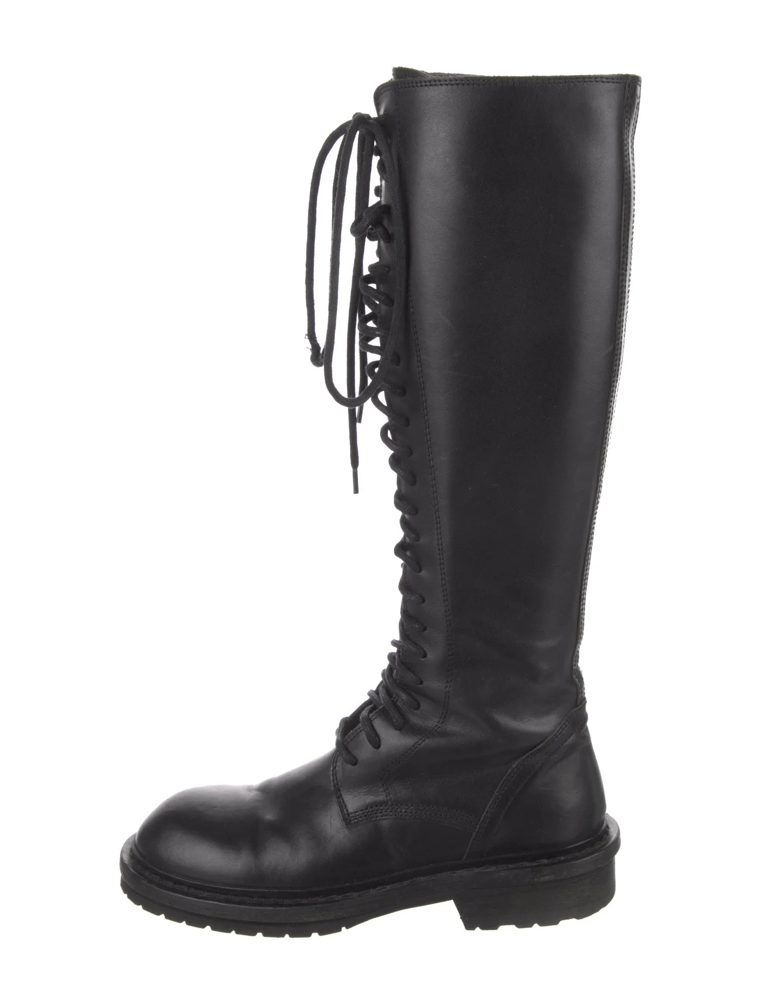 Leather Printed Lace-Up Boots | The RealReal