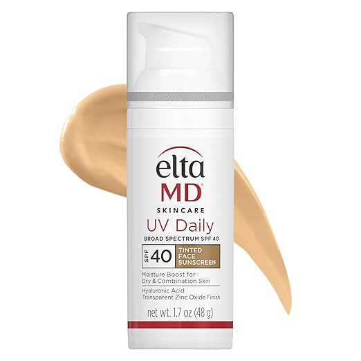 EltaMD UV Daily Tinted Sunscreen with Zinc Oxide, SPF 40 Face Sunscreen Moisturizer, Helps Hydrat... | Amazon (US)