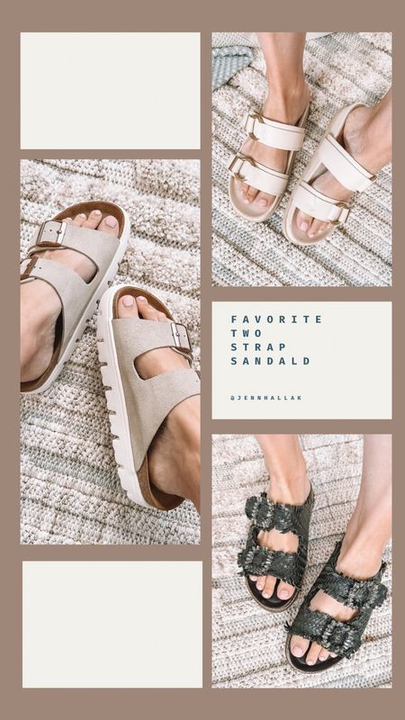 summer sandals • double strap sandals • two strap sandals • travel attire

#LTKshoecrush #LTKswim #LTKtravel