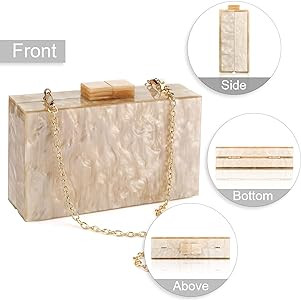 Gets Acrylic Clutch Purses for Women with Marbling Purses and Handbags Elegant Banquet Evening Cr... | Amazon (US)