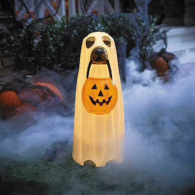 Morris Costumes 23 1/4" Light-Up Ghost Dog Blow Mold with C7 LED Halloween Decoration | Target