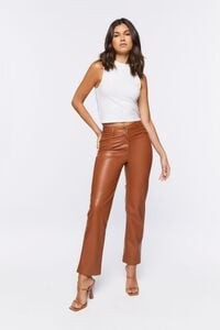 Faux Leather High-Rise Pants | Forever 21 | Forever 21 (US)