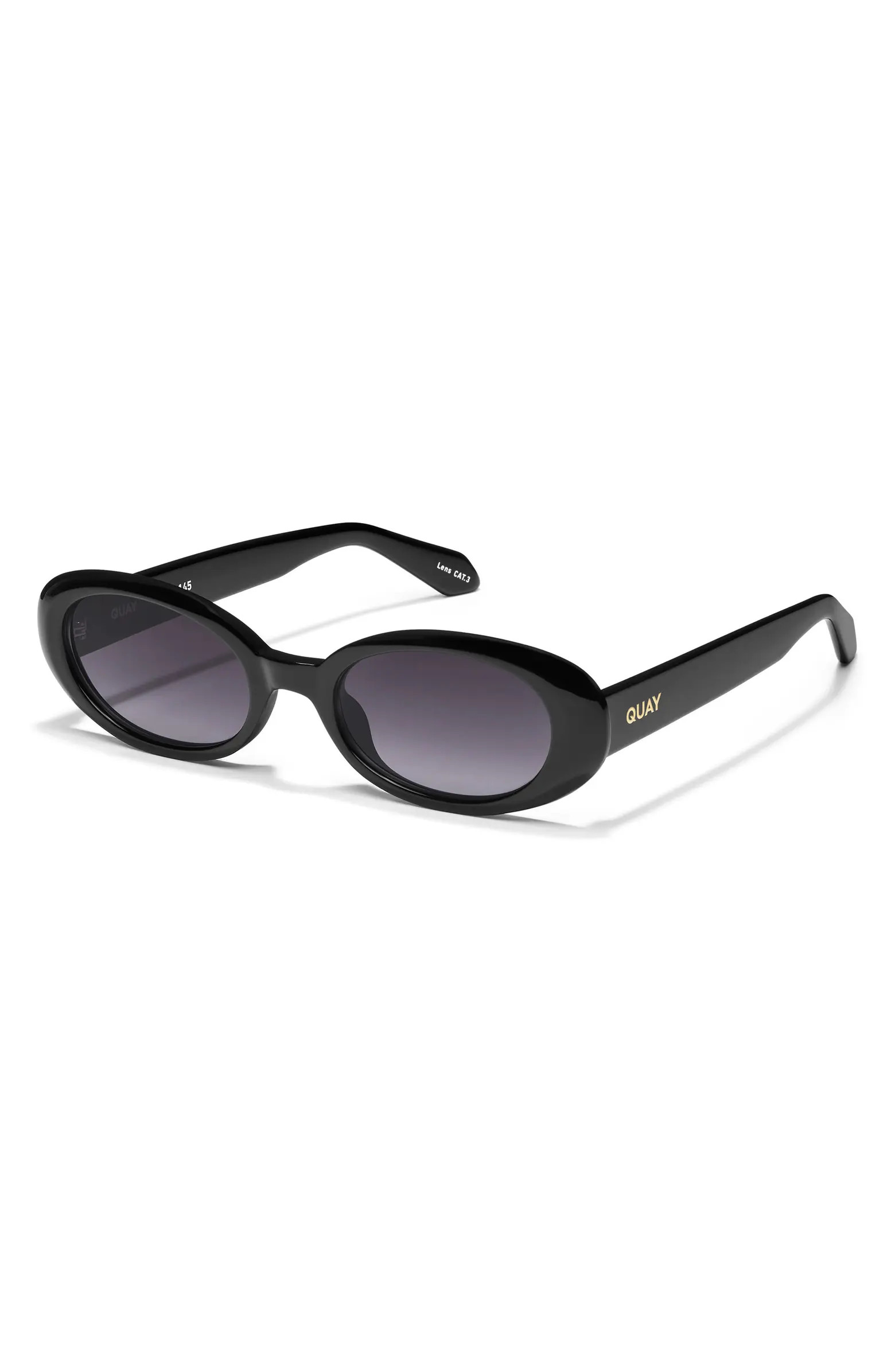 Felt Cute 52mm Gradient Small Oval Sunglasses | Nordstrom