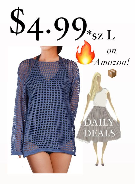 Amazon Deal under $5! 🔥
Blue crochet swimsuit cover-up 

#LTKswim #LTKsalealert #LTKtravel
