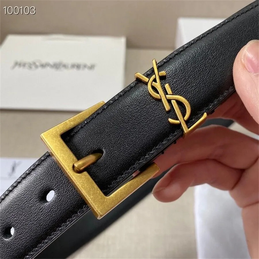 Dupe YSL Classic Letter Smooth Buckle Belt Women Designer Belts Womens Casual Waistband Width 3.0... | DHGate