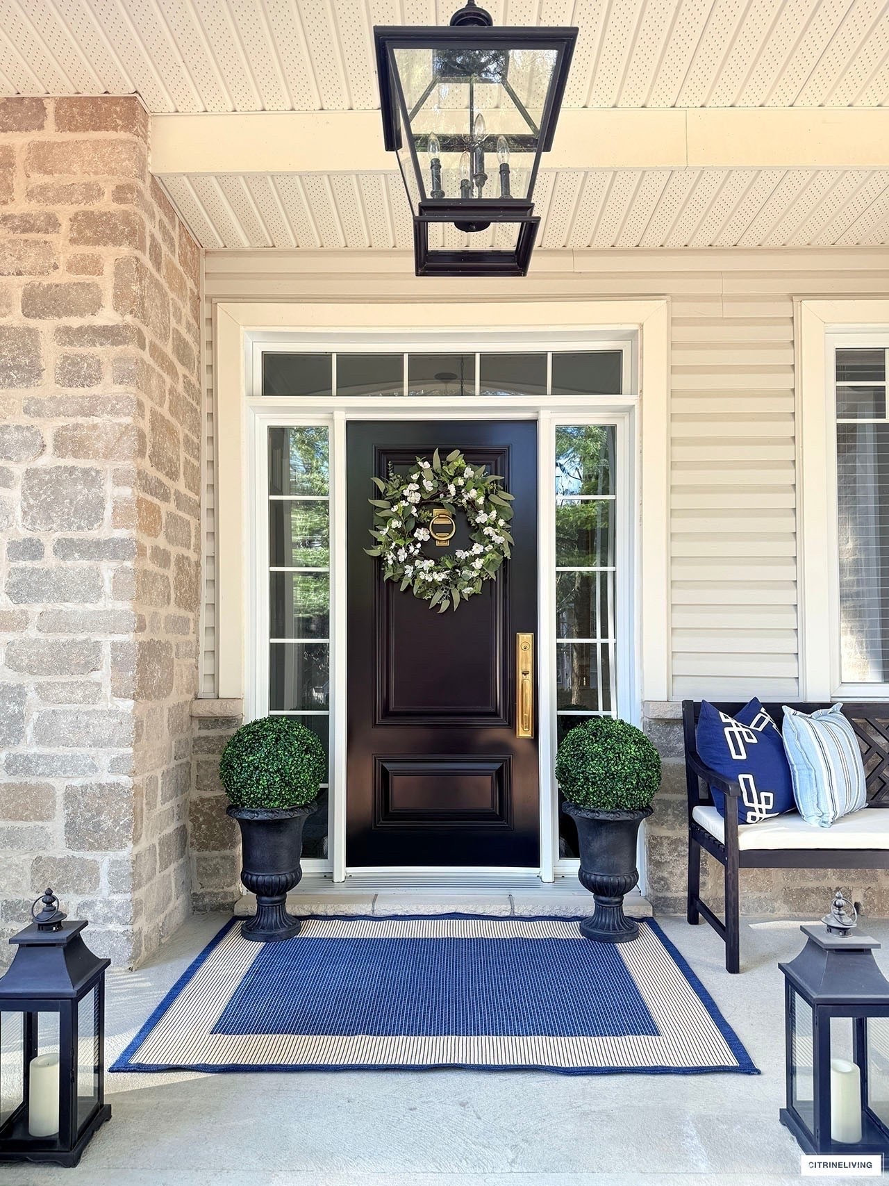 Simple, chic, elegant porch decor! Classic urns, elegant topiaries, a coastal rug, a timeless bench and lush wreath create a warm welcome!

Home finds, home decor, front porch, home favorites, front door

#LTKSeasonal #LTKPetite #LTKHome