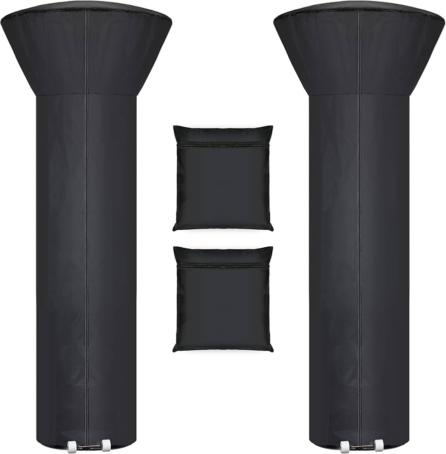 [2 Pack] Patio Heater Covers with Zipper and Storage Bag,Waterproof,Dustproof,Wind-Resistant,Sunl... | Amazon (US)
