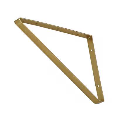 Origin 21 8.01-in L x 0.79-in W x 11.02-in D Brushed Gold Shelf Bracket | Lowe's
