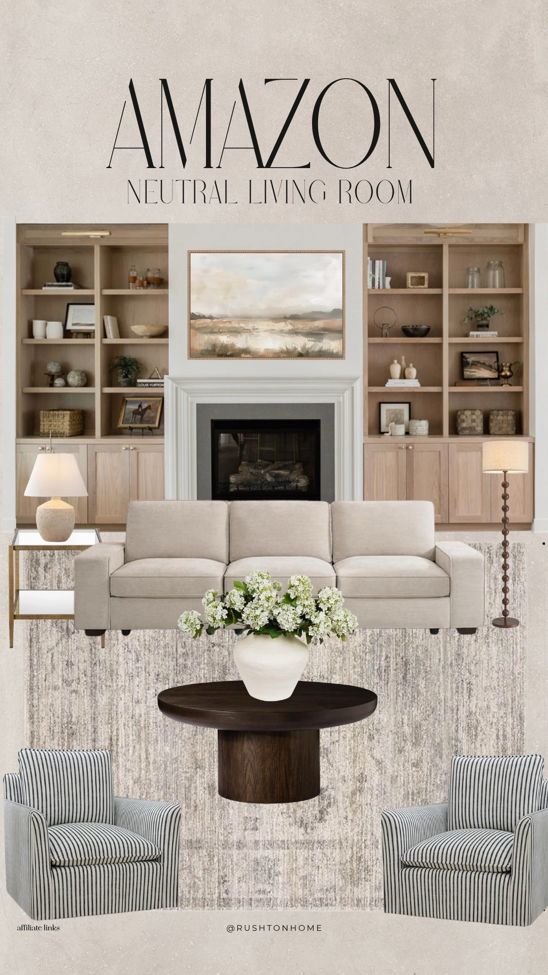 Neutral living room decor amazon, organic modern living room, beige living room ideas, neutral furniture amazon finds, cozy neutral living space, built in shelves styling ideas, modern classic living room, neutral rug and sofa, affordable living room decor amazon, warm neutral interiors, layered neutral textures, minimalist cozy living room, coffee table styling neutral, neutral home inspiration, aesthetic living room design 

 #LTKHome

#LTKmomlife #LTKdayinmylife #LTKHome