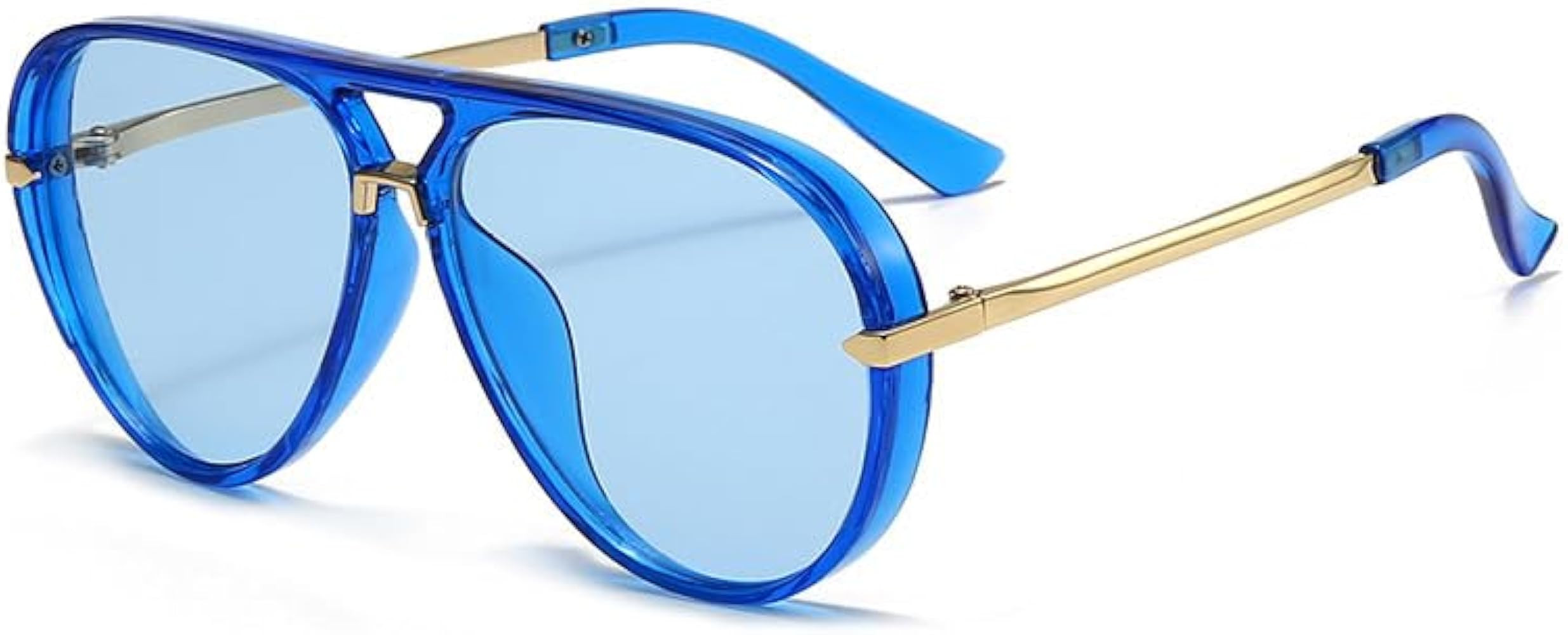 Fashion Pilot Full Lens Sunglasses for Men Women Cycling Driving UV400 | Amazon (US)