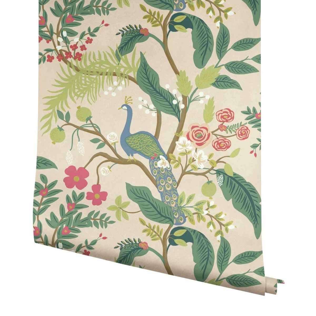 Peacock 27' x 27" Wallpaper Roll | Wayfair North America