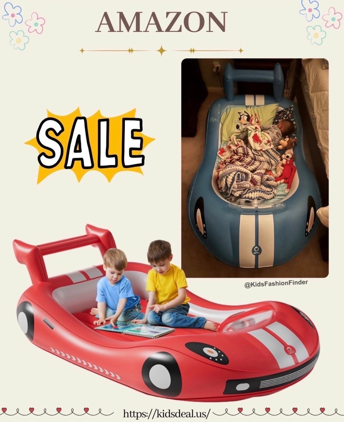 🏎️💤 Inflatable Toddler Travel Bed – Race Car Edition!

Perfect for trips, sleepovers, or hotel stays! This blow-up toddler bed comes with raised safety sides, a comfy mattress, and a hand pump for quick setup. 👶✨

Lightweight, portable & super fun — kids love the car design and bright colors! 🚗💨

Cozy, secure, and easy to pack — a dream sleep solution for little travelers. 🌙💖

#ToddlerTravelBed #InflatableBed #KidsTravelEssentials #SleepoverFun #RaceCarBed #ToddlerMustHaves #TravelWithKids #PortableBed #FamilyTravel #ParentTips 

 #LTKFamily

#LTKFindsUnder50

#LTKKids #LTKTravel #LTKmomlife