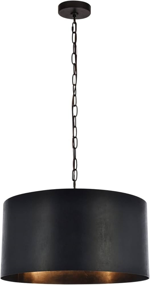 Elegant Lighting Miro Collection 3 Light Pendant Lamp in Vintage Black Finish - 20"D x 11.75"H | Amazon (US)
