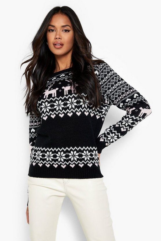 Christmas Fairisle Knitted Jumper | Boohoo.com (US & CA)