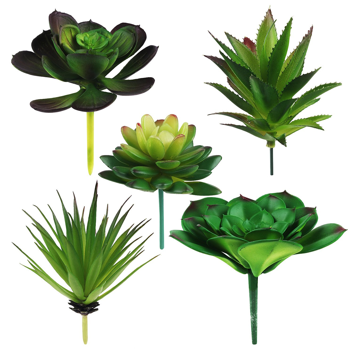 5 Pcs Faux Succulents Set,Realistic Large Fake Succulents,Artificial Hanging Ornaments Fleshed Pl... | Amazon (US)