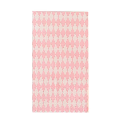 Jollity & Co. - Check It! Tickle Me Pink Harlequin Check Guest Napkins - Pack of 16 Paper Napkins | Target