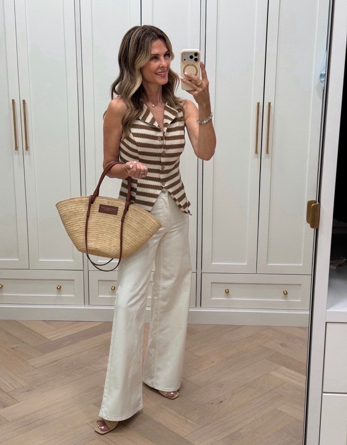 -Knit vest, wearing XS 
-Target Jean go in and out of stock. Took my true size. 
-Target wedges are 10/10!! TTS 
I’m 5’6”

#LTKootd #LTKgrwm #LTKSeasonal