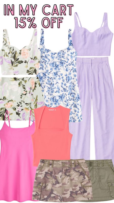 15% OFF
Lavender pants set / blue floral print dress / toile print dress / pink tennis dress / floral print two piece / camo mini skirt / camo cargo skirt 

#LTKSale #LTKFind #LTKFestival