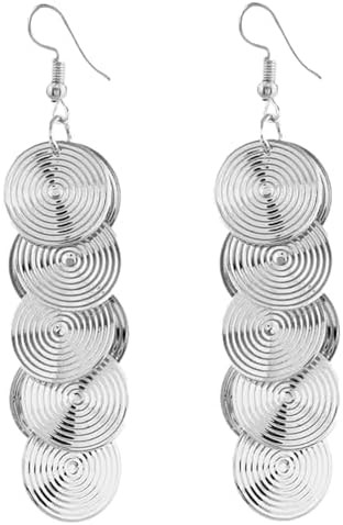 Boho Large Double Circles Round Dangle Drop Earrings Geometric Statement Handmade Exaggerate Earr... | Amazon (US)