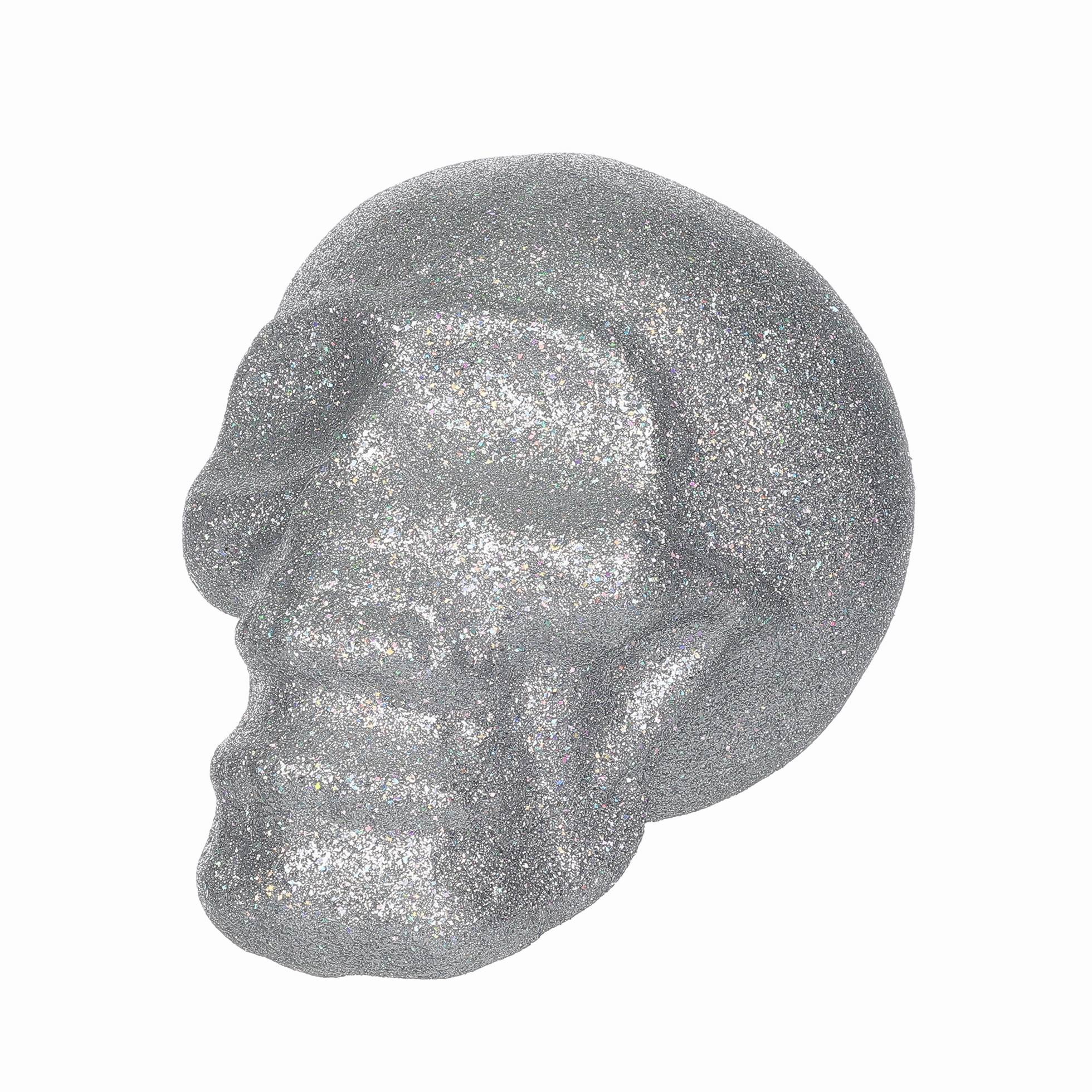 Halloween Silver Glitter Foam Skull Decoration, by Way To Celebrate | Walmart (US)