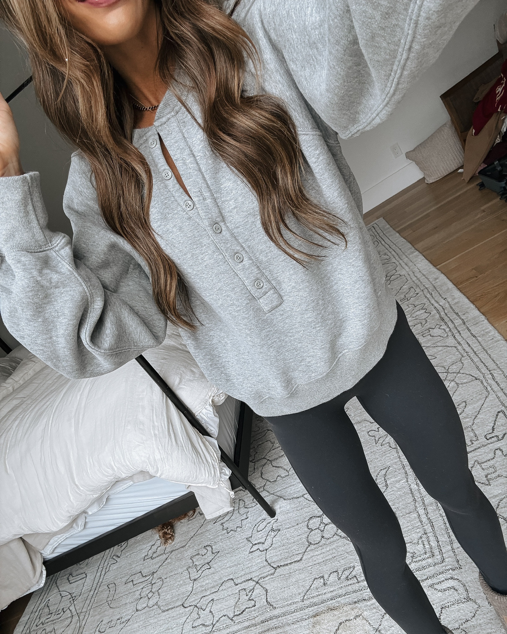 a comfy fave 😍 love the adorable button detailing! use code AFLAUREN for 15% off 💕

#LTKCyberWeek