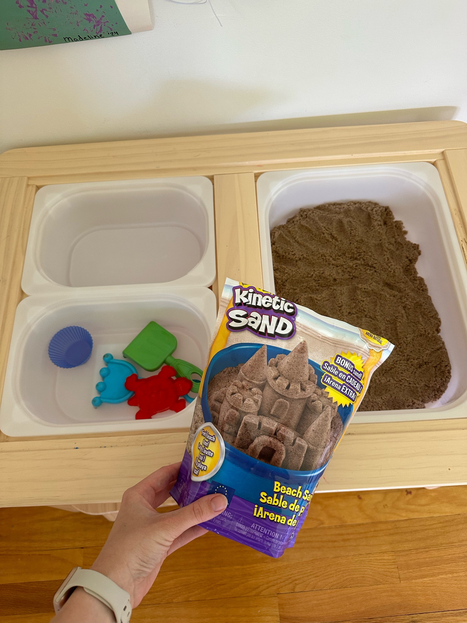 Sensory table set up! The easiest way to drink your coffee while it’s still hot! 

Kinetic sand, sensory table, toddler activities, toddler sensory table 

#LTKBaby #LTKKids