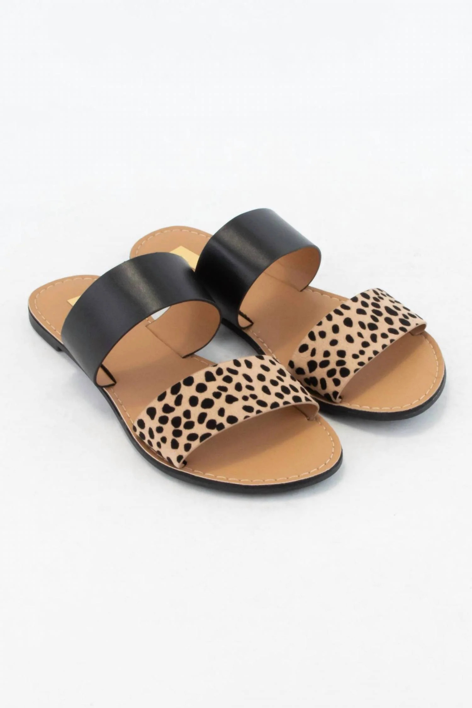 Women's Leopard Slide Sandal In Black Leopard | Shop Simon