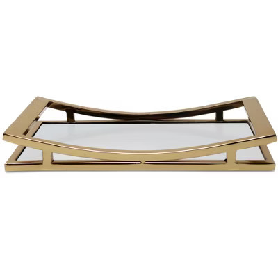 Rectangle Mirror Tray Gold - 16.25"L x 10.25"W x 2"H | Target
