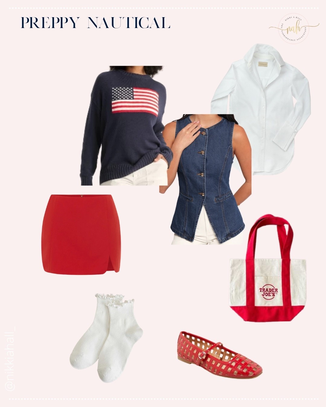 Day 1 of 7 ways ti style a denim set
Preppy Nautical Outfit 
Red white and Navy
Flag Sweater 


#LTKFindsUnder50 #LTKStyleTip #LTKFindsUnder100
