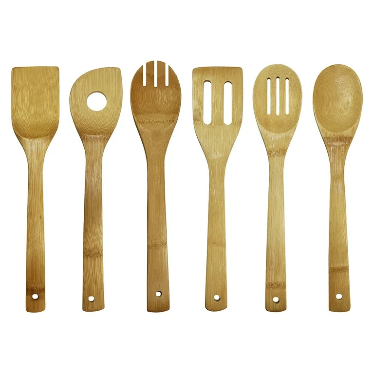 Oceanstar Design KT1286 6-Piece Bamboo Cooking Utensil Set | Walmart (US)