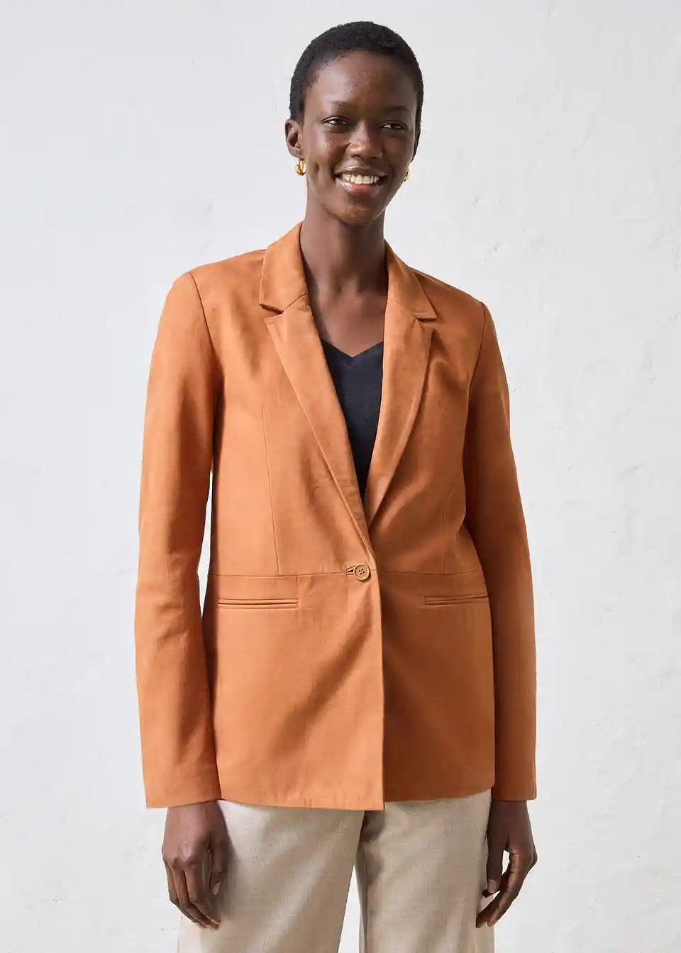 Blazer aus Veloursleder | Bonprix DE