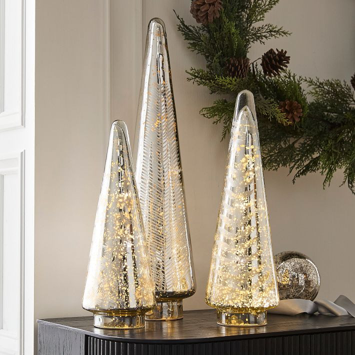 Light-Up Mercury Shadow Tabletop Trees | West Elm (US)