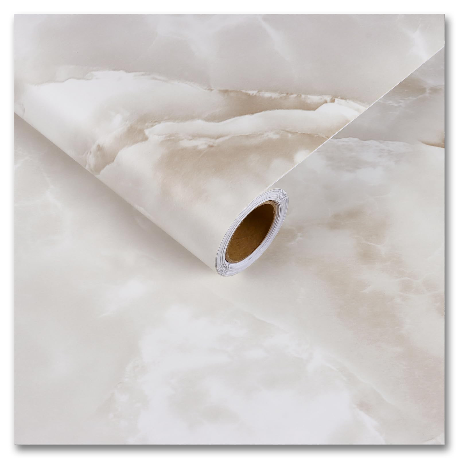 CRE8TIVE 24"x118" Beige Cloudy Marble Contact Paper for Cabinets Drawers Marble Wallpaper Peel an... | Amazon (US)