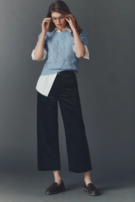 The Colette Bow Corduroy Crop Wide-Leg Pants by Maeve | Anthropologie (US)