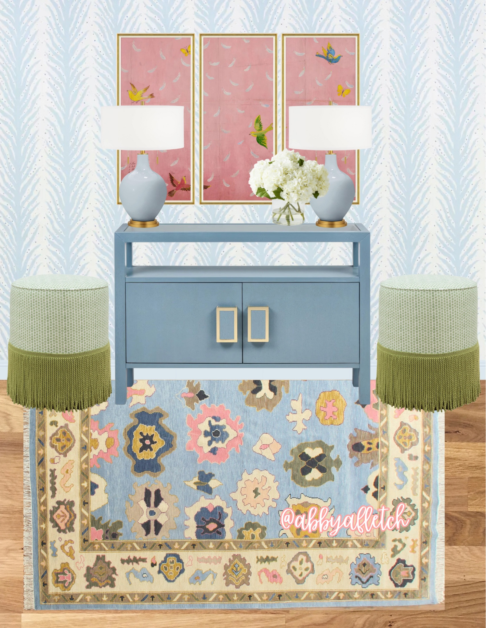 pink, blue, and green entryway💕🩵💚

#LTKHome