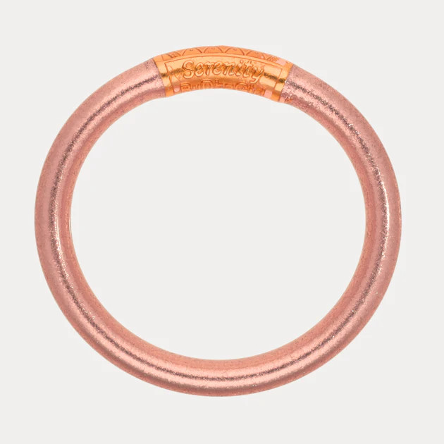 Rose Gold Tzubbie All Weather Bangle® (AWB®) - Serenity Prayer | BuDhaGirl