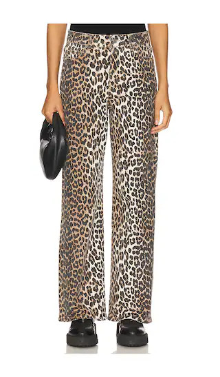 Izey Wide Leg Jeans in Leopard | Revolve Clothing (Global)
