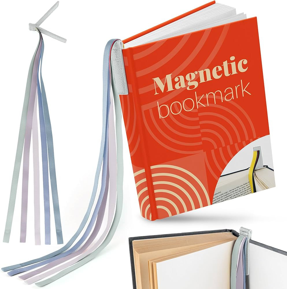 Magnetic Leather Bible Bookmark-Attachable Bible Ribbon Bookmarks for Book Lovers with 5 Colorful... | Amazon (US)
