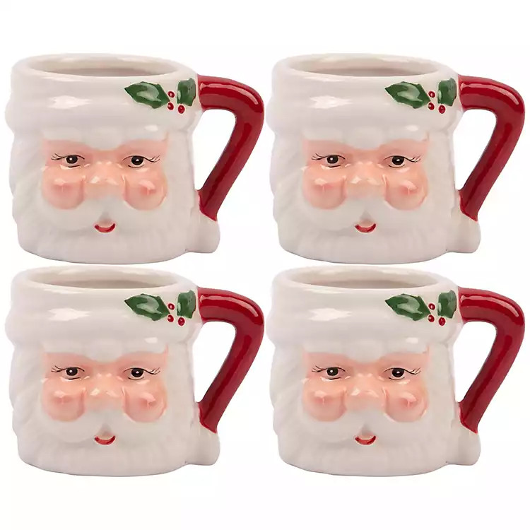 Santa Claus Espresso Mugs, Set of 4 | Kirkland's Home