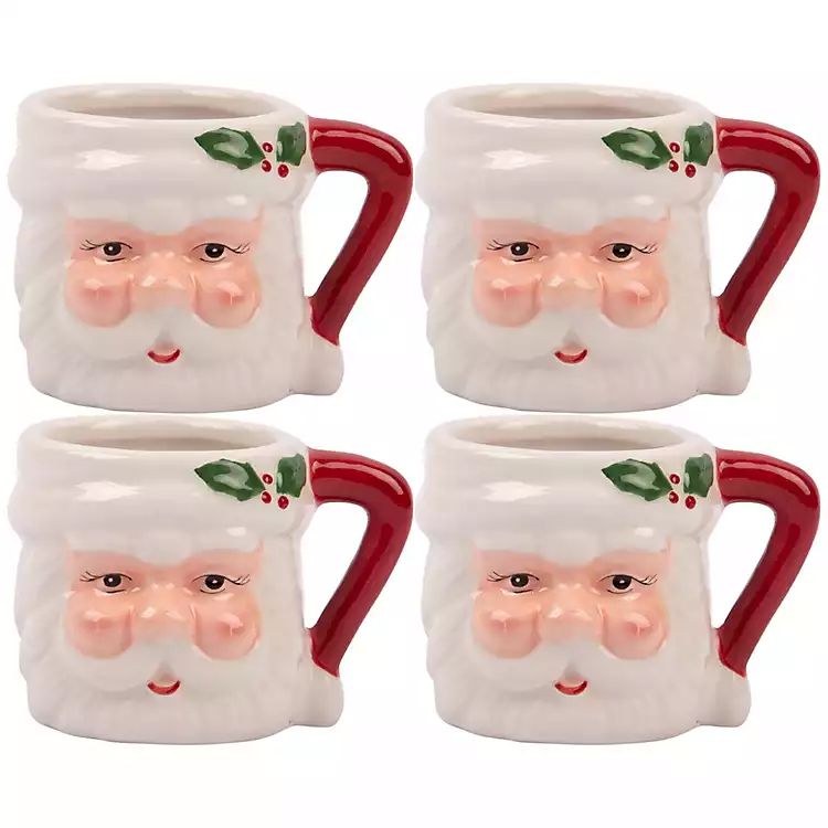 Santa Claus Espresso Mugs, Set of 4 | Kirkland's Home