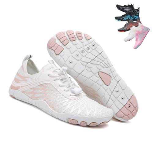Muizary Hike Barefoot Shoes for Women Men Waterproof Trail Running Healthy & Non-Slip Barefoot Shoes -37 White | Amazon (US)