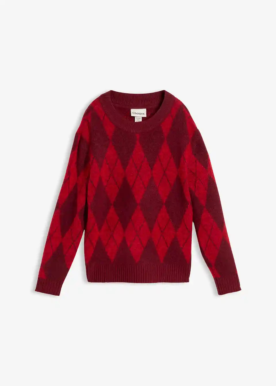 Feinstrickpullover mit Karomuster | Bonprix DE