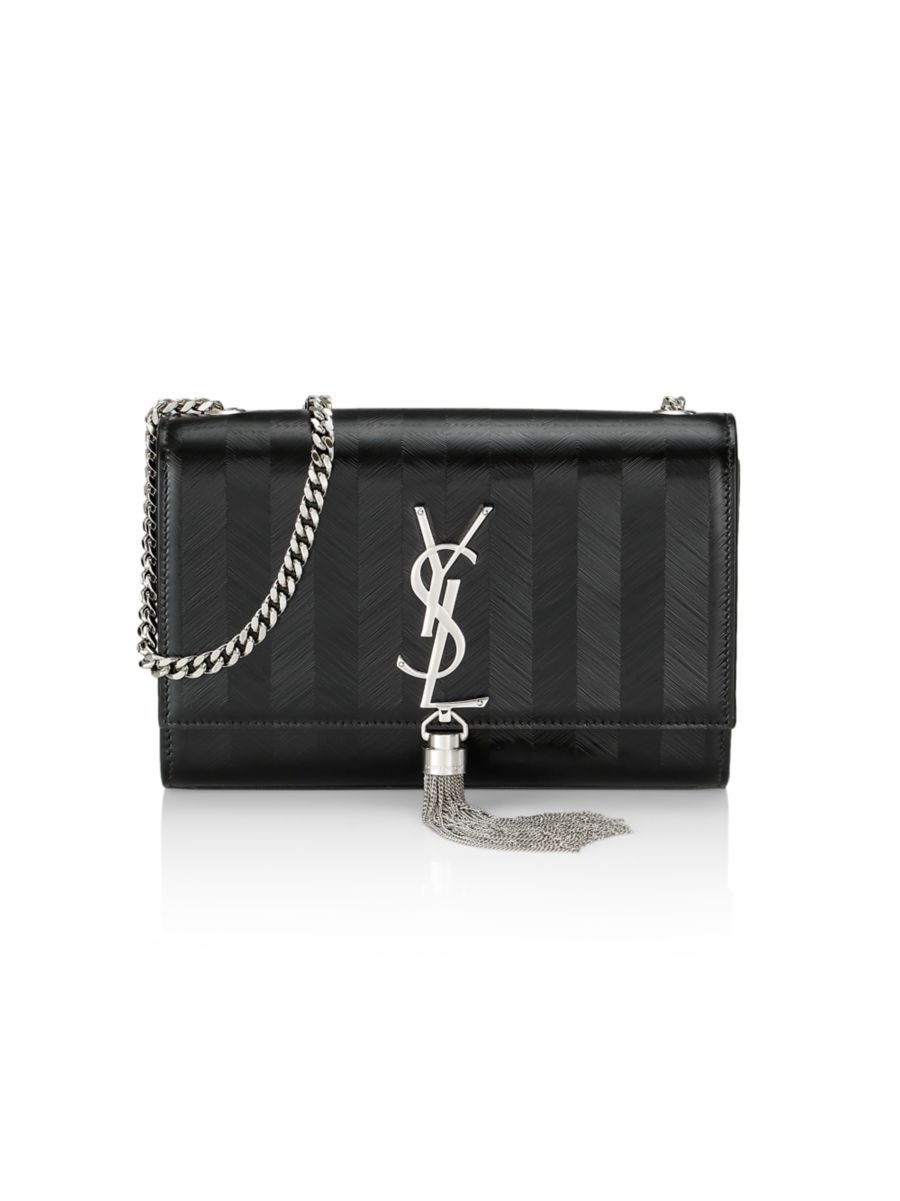 Kate Striped Leather Shoulder Bag With Tassel | Saks Fifth Avenue