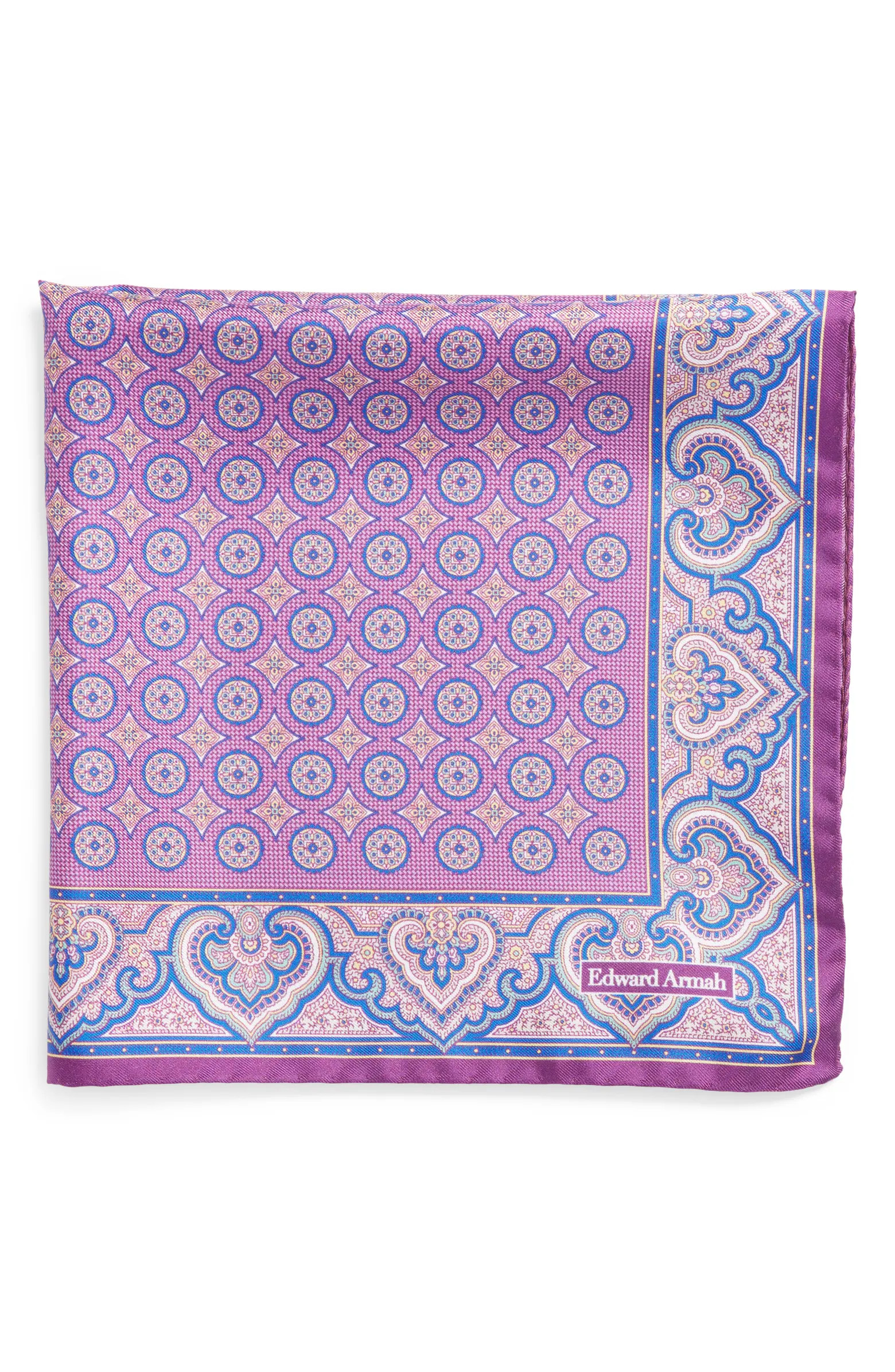 Mini Medallion Silk Pocket Square | Nordstrom